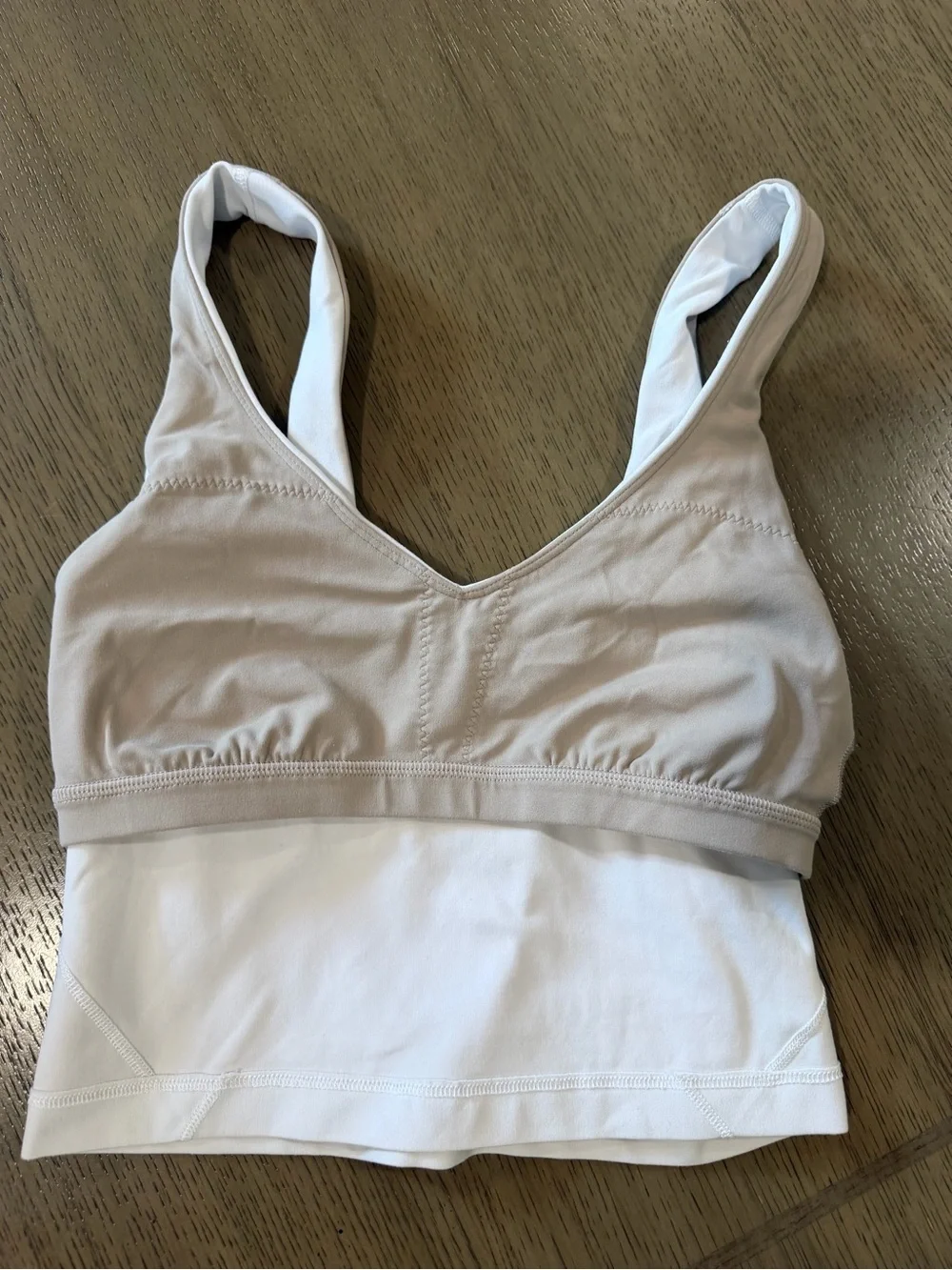 lululemon athletica white workout bra top